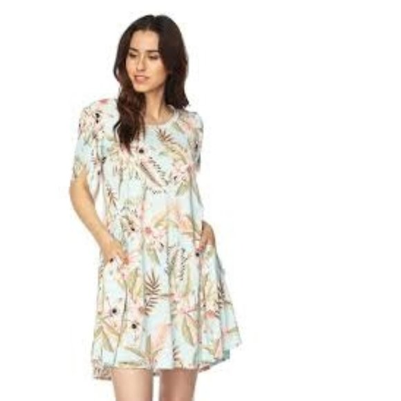 SOL RHR Floral Dress with Overlap Sleeve - Picture 7 of 8